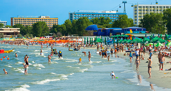 De stranden van Roemenië aan de Zwarte zee